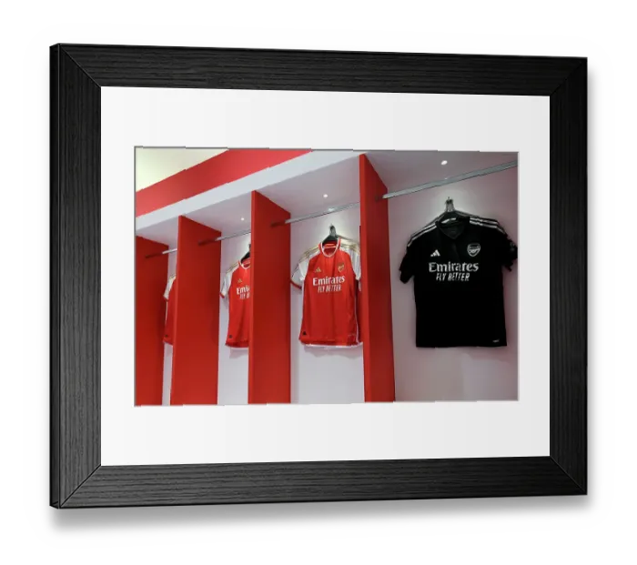 Framed Print : Arsenal Dressing Room: Pre-Match Intensity vs. Wolverhampton Wanderers (2022-23) Framed Print : Arsenal Dressing Room: Pre-Match Intensity vs. Wolverhampton Wanderers (2022-23)