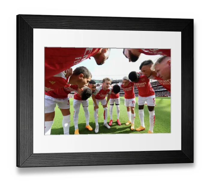 Framed Print : Arsenal FC: Pre-Match Huddle vs. Wolverhampton Wanderers, Premier League 2022-23 Framed Print : Arsenal FC: Pre-Match Huddle vs. Wolverhampton Wanderers, Premier League 2022-23
