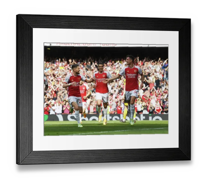 Framed Print : Arsenal's Xhaka Scores First Goal in Exciting Victory Over Wolverhampton Wanderers (2022-23) Framed Print : Arsenal's Xhaka Scores First Goal in Exciting Victory Over Wolverhampton Wanderers (2022-23)
