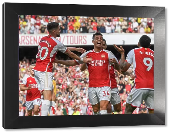 Arsenal's Xhaka Scores First Goal: Arsenal FC vs. Wolverhampton Wanderers, Premier League 2022-23