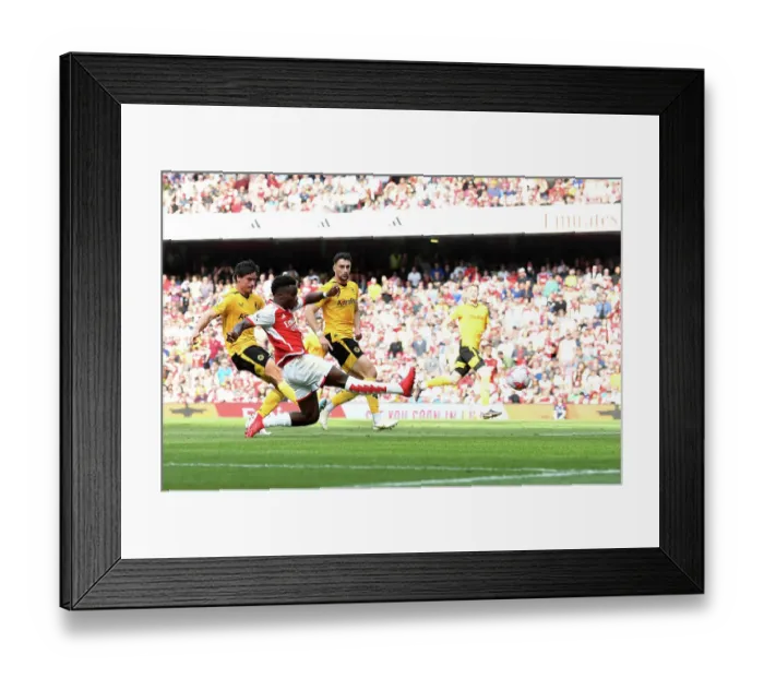 Framed Print : Arsenal's Bukayo Saka Scores Third Goal Against Wolverhampton Wanderers in 2022-23 Premier League Framed Print : Arsenal's Bukayo Saka Scores Third Goal Against Wolverhampton Wanderers in 2022-23 Premier League