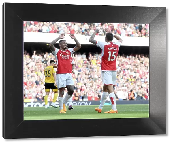 Five-Star Arsenal: Kiwior and Jesus's Goal Celebration (2022-23)