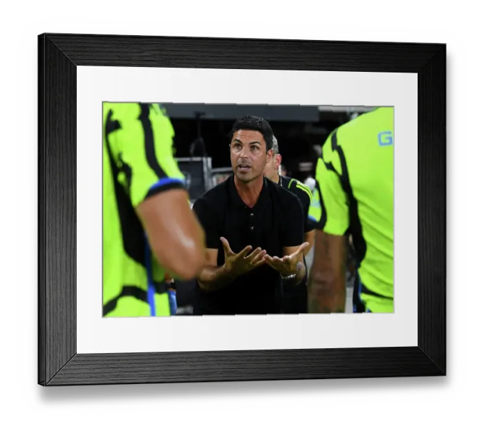 Framed Print : Arsenal FC vs MLS All-Stars: Mikel Arteta's Battle at Audi Field (2023)
