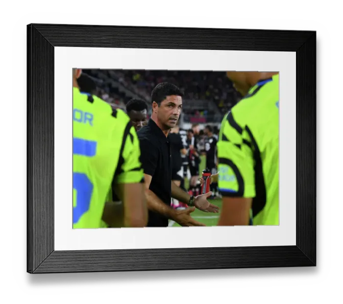 Framed Print : Arsenal FC vs MLS All-Stars: Mikel Arteta's Battle at Audi Field (2023)