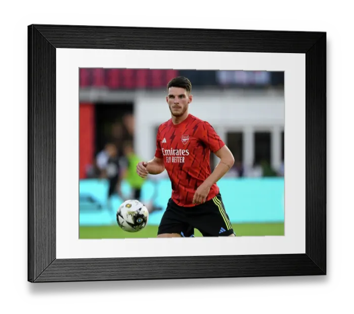 Framed Print : Declan Rice's Focused Pre-Game Warm-Up: Arsenal FC vs MLS All-Stars, 2023 Framed Print : Declan Rice's Focused Pre-Game Warm-Up: Arsenal FC vs MLS All-Stars, 2023