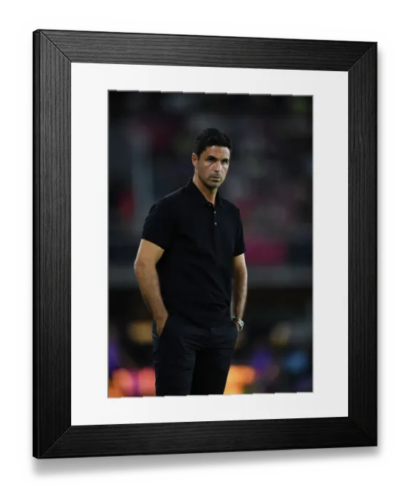 Framed Print : Mikel Arteta at the 2023 MLS All-Star Game: Arsenal Manager Takes on MLS All-Stars
