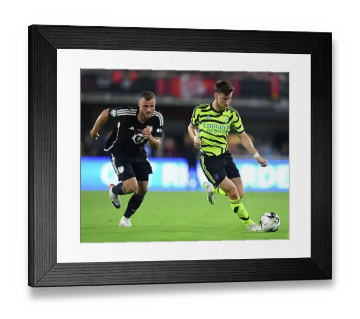 Framed Print : Arsenal FC vs MLS All-Stars: Kieran Tierney in Action at the 2023 MLS All-Star Game Framed Print : Arsenal FC vs MLS All-Stars: Kieran Tierney in Action at the 2023 MLS All-Star Game