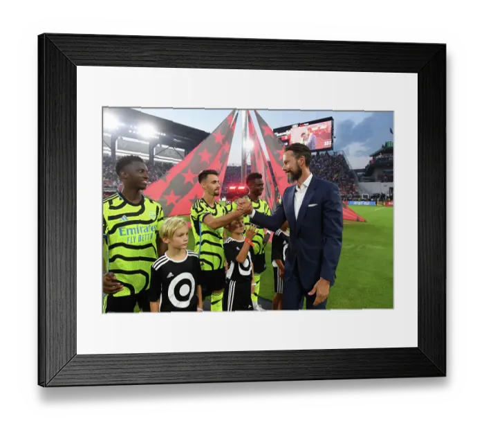 Framed Print : Arsenal FC vs MLS All-Stars: A Clash of Titans in the 2023 Washington Showdown