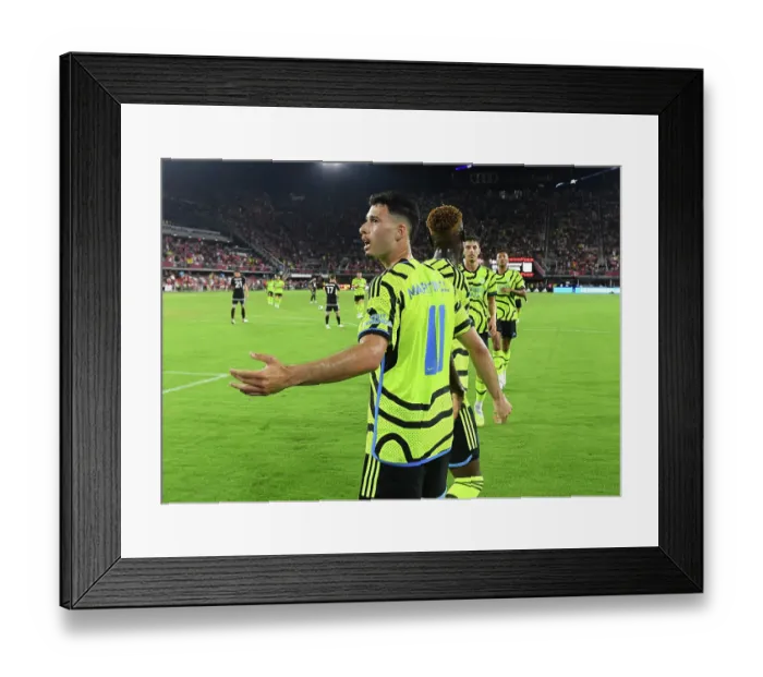 Framed Print : Arsenal's Gabriel Martinelli Scores Historic Four-Goal Blitz in MLS All-Star Game Victory Framed Print : Arsenal's Gabriel Martinelli Scores Historic Four-Goal Blitz in MLS All-Star Game Victory