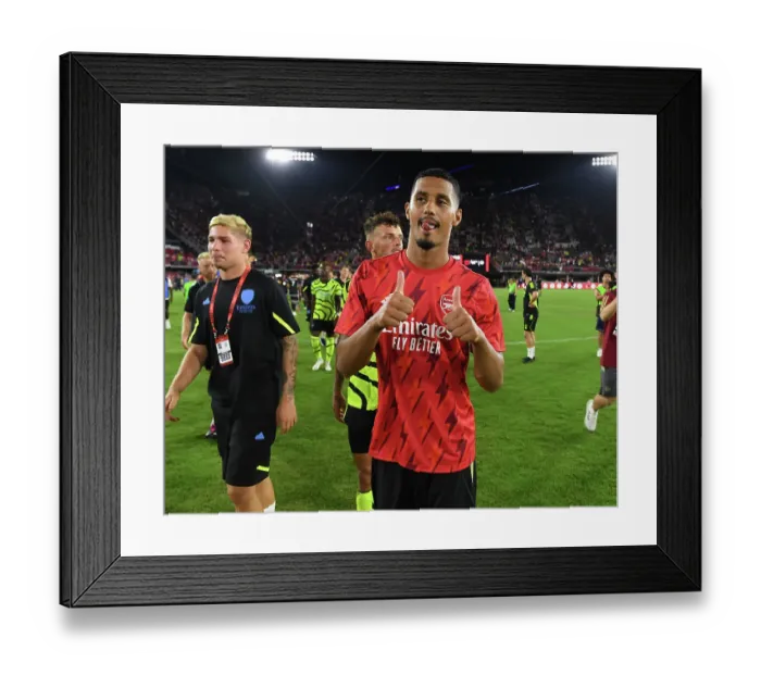 Framed Print : William Saliba's Proud Moment at the 2023 MLS All-Star Game