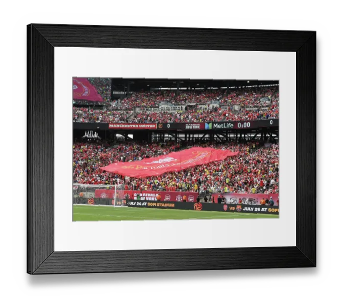 Framed Print : Arsenal FC vs Manchester United: A Pre-Season Clash at MetLife Stadium, 2023
