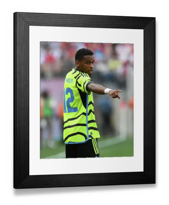 Framed Print : Arsenal vs Manchester United: Jurrien Timber in Action - Pre-Season Clash 2023-24 Framed Print : Arsenal vs Manchester United: Jurrien Timber in Action - Pre-Season Clash 2023-24