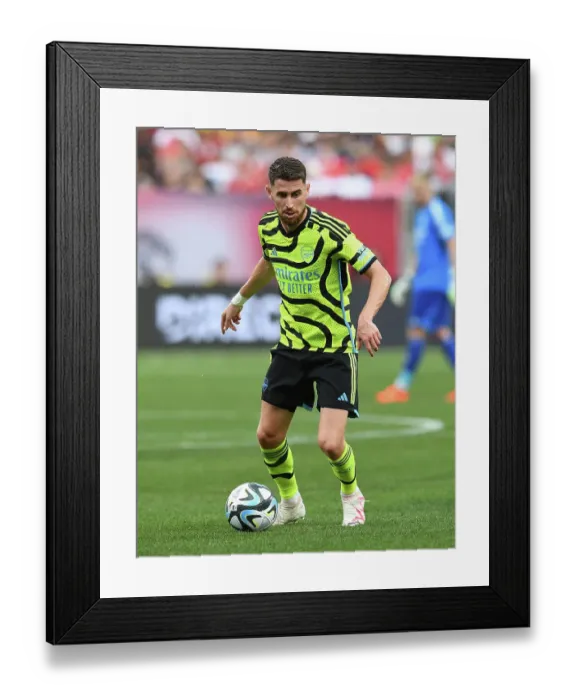 Framed Print : Jorginho's Pre-Season Showdown: Arsenal vs Manchester United at MetLife Stadium 2023-24