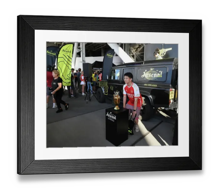 Framed Print : Arsenal Fans Gather Before Arsenal v FC Barcelona Pre-Season Clash at SoFi Stadium (2023)