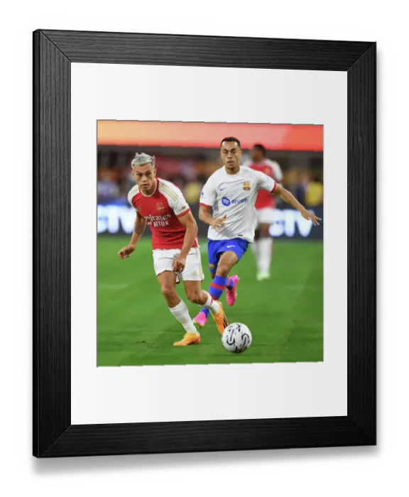 Framed Print : Arsenal vs. FC Barcelona: Pre-Season Clash at SoFi Stadium (2023)