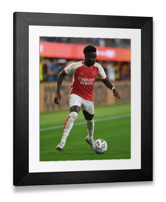 Framed Print : Arsenal vs. FC Barcelona: Pre-Season Clash at SoFi Stadium (2023) Framed Print : Arsenal vs. FC Barcelona: Pre-Season Clash at SoFi Stadium (2023)