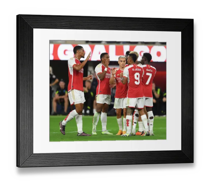 Framed Print : Arsenal's Four-Goal Onslaught: Arsenal FC 4-0 FC Barcelona (2023-24 Pre-Season Friendly)