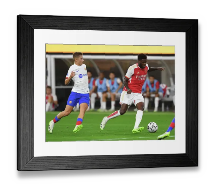 Framed Print : Thomas Partey Shines: Arsenal's Dominant Performance Against FC Barcelona at SoFi Stadium (2023) Framed Print : Thomas Partey Shines: Arsenal's Dominant Performance Against FC Barcelona at SoFi Stadium (2023)