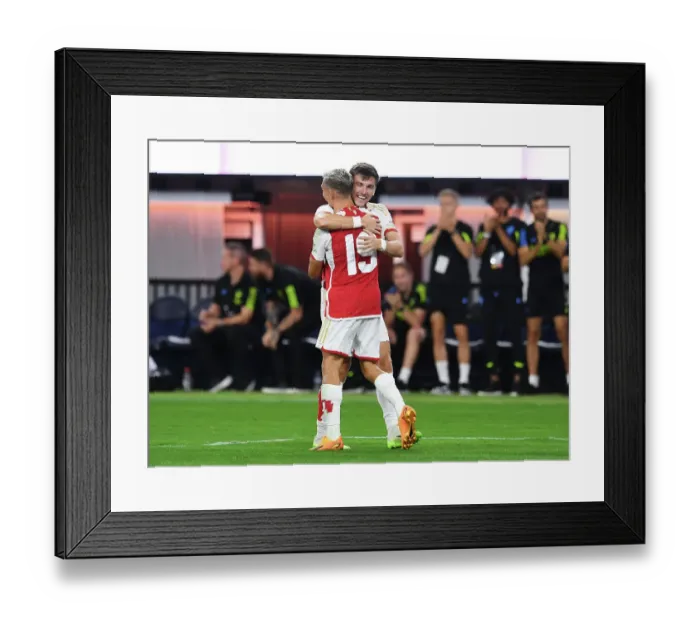 Framed Print : Arsenal's Pre-Season Victory: Trossard Scores Four Against FC Barcelona in California