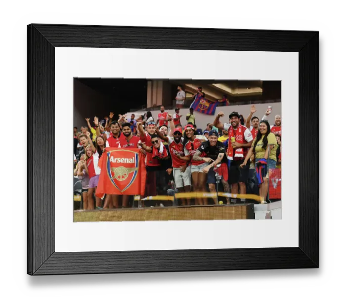 Framed Print : Arsenal vs. FC Barcelona: United Fans Showdown at SoFi Stadium (2023) Framed Print : Arsenal vs. FC Barcelona: United Fans Showdown at SoFi Stadium (2023)
