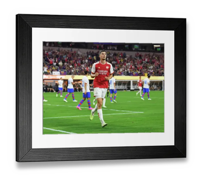 Framed Print : Havertz Scores Thriller: Arsenal Defeats FC Barcelona in Pre-Season Showdown at SoFi Stadium (2023-24) Framed Print : Havertz Scores Thriller: Arsenal Defeats FC Barcelona in Pre-Season Showdown at SoFi Stadium (2023-24)