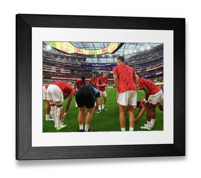 Framed Print : Arsenal vs. FC Barcelona: Pre-Season Clash at SoFi Stadium, 2023 Framed Print : Arsenal vs. FC Barcelona: Pre-Season Clash at SoFi Stadium, 2023