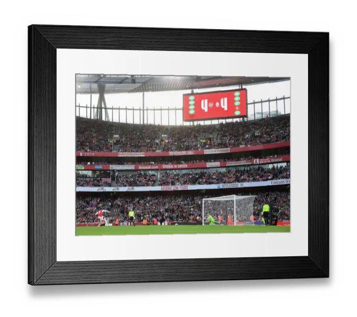 Framed Print : Arsenal's Gabriel Magalhaes Scores Penalty in Emirates Cup Clash Against AS Monaco