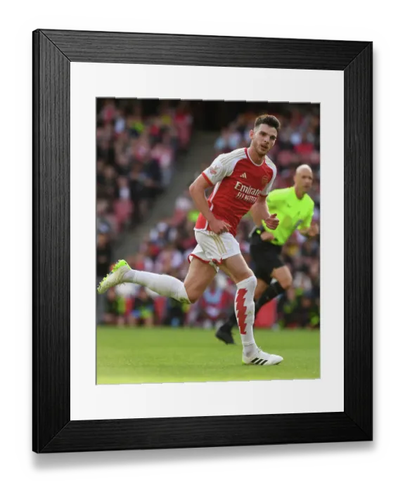 Framed Print : Arsenal vs AS Monaco: Declan Rice Shines in Emirates Cup Clash 2023-24