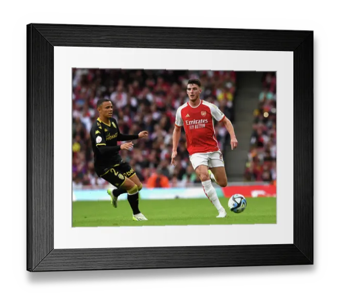 Framed Print : Arsenal vs AS Monaco: A Tense Pre-Season Battle at Emirates Stadium, 2023-24