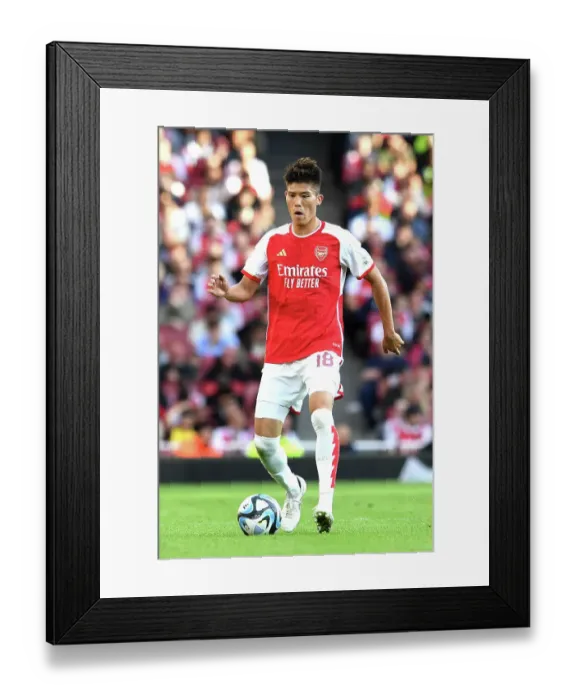 Framed Print : Arsenal's Tomiyasu Shines: Arsenal vs AS Monaco, Emirates Cup 2023 Framed Print : Arsenal's Tomiyasu Shines: Arsenal vs AS Monaco, Emirates Cup 2023