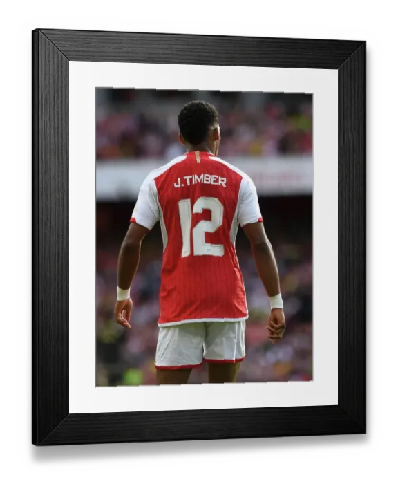 Framed Print : Arsenal's Jurrien Timber Faces AS Monaco in 2023-24 Emirates Cup Clash Framed Print : Arsenal's Jurrien Timber Faces AS Monaco in 2023-24 Emirates Cup Clash