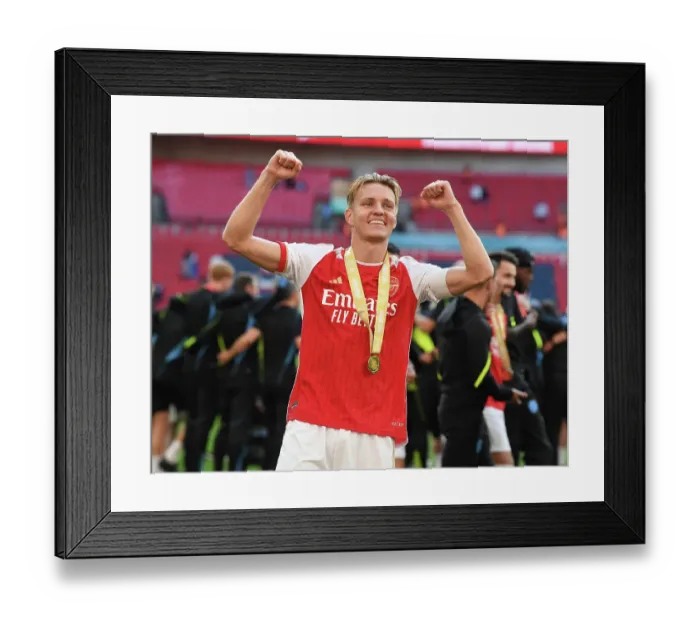 Framed Print : Martin Odegaard's Triumphant Moment: Arsenal's FA Community Shield Victory (2023-24) Framed Print : Martin Odegaard's Triumphant Moment: Arsenal's FA Community Shield Victory (2023-24)