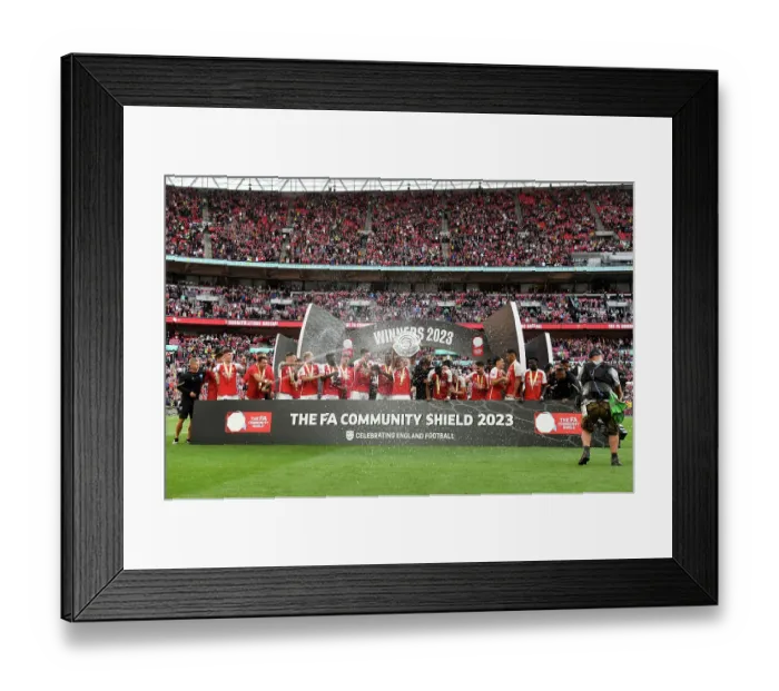 Framed Print : Arsenal Triumphs at the Community Shield: 2023-24 Victory over Manchester City Framed Print : Arsenal Triumphs at the Community Shield: 2023-24 Victory over Manchester City