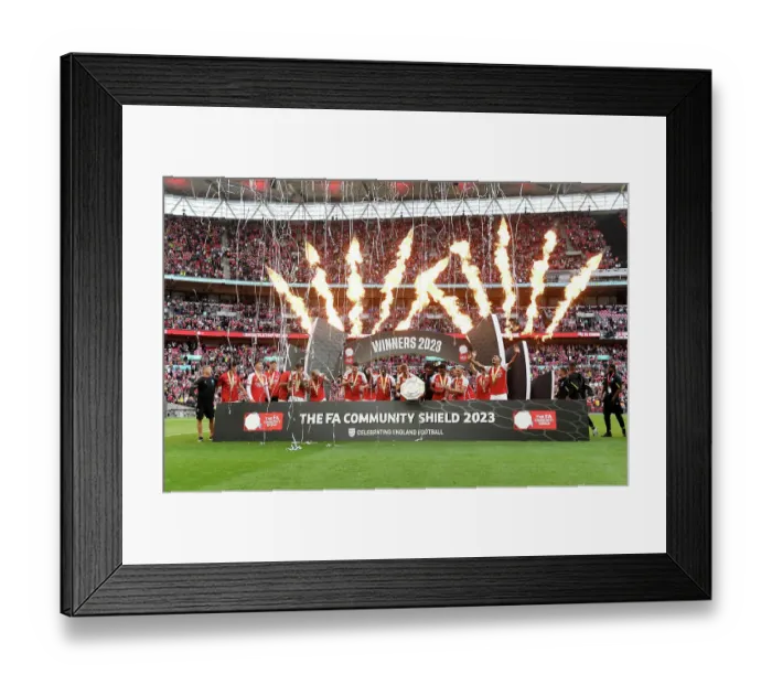 Framed Print : Arsenal Claims the Community Shield: Victory over Manchester City, 2023-24