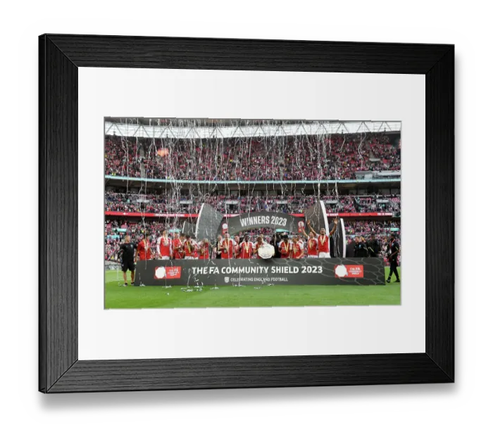 Framed Print : Arsenal Claims 2023-24 Community Shield Victory over Manchester City at Wembley Stadium Framed Print : Arsenal Claims 2023-24 Community Shield Victory over Manchester City at Wembley Stadium