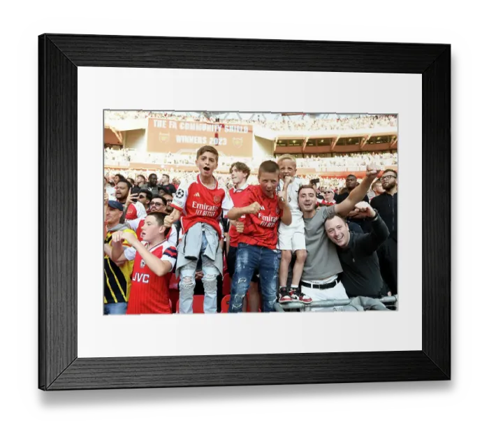 Framed Print : Arsenal Triumphs at Community Shield: Fans Celebrate Victory over Manchester City (2023-24) Framed Print : Arsenal Triumphs at Community Shield: Fans Celebrate Victory over Manchester City (2023-24)