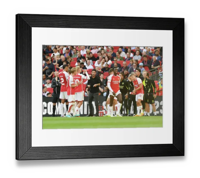 Framed Print : Arsenal vs Manchester City: Mikel Arteta's Showdown at Wembley - FA Community Shield 2023-24