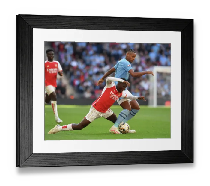 Framed Print : Nketiah vs Akanji: A Battle at the Community Shield - Arsenal vs Manchester City, 2023-24 Framed Print : Nketiah vs Akanji: A Battle at the Community Shield - Arsenal vs Manchester City, 2023-24