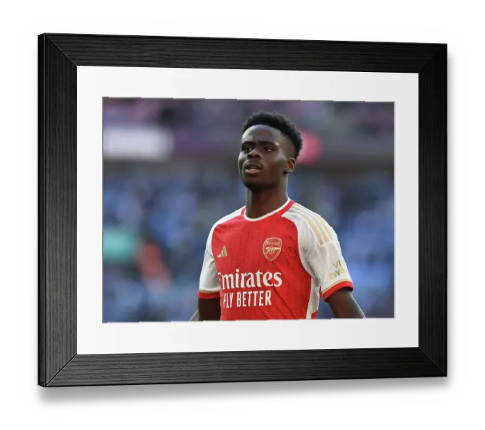 Framed Print : Arsenal's Bukayo Saka in Action at the 2023 Community Shield: Arsenal vs Manchester City Framed Print : Arsenal's Bukayo Saka in Action at the 2023 Community Shield: Arsenal vs Manchester City