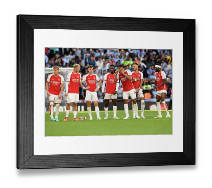 Framed Print : Arsenal and Manchester City Face Off in FA Community Shield Showdown: Penalty Drama Framed Print : Arsenal and Manchester City Face Off in FA Community Shield Showdown: Penalty Drama
