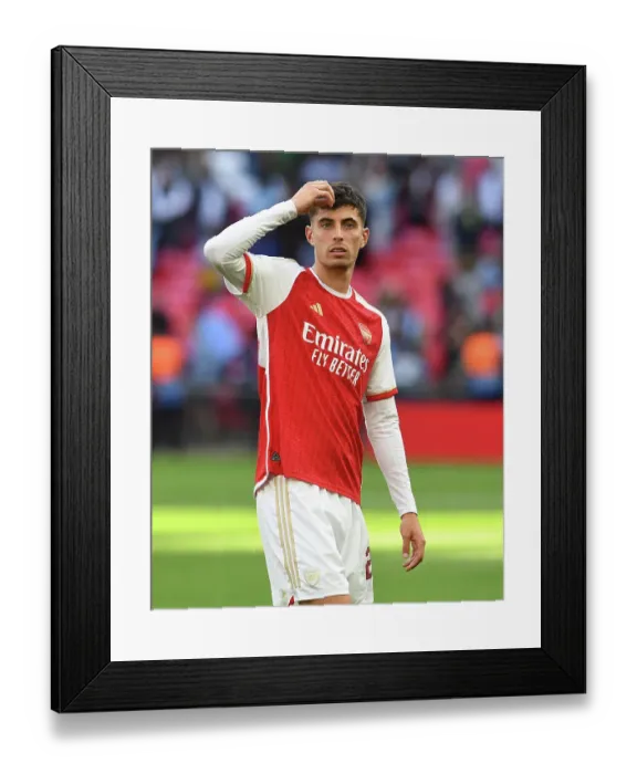 Framed Print : Arsenal's Kai Havertz at the FA Community Shield: Manchester City vs. Arsenal (2023-24)