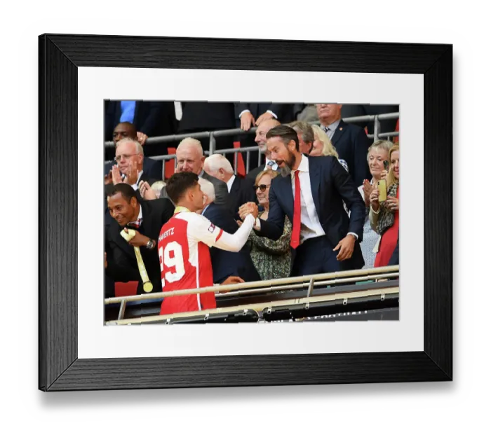 Framed Print : Arsenal's Kroenke and Havertz Celebrate Community Shield Victory over Manchester City Framed Print : Arsenal's Kroenke and Havertz Celebrate Community Shield Victory over Manchester City