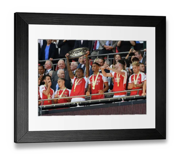 Framed Print : Arsenal Lift the Community Shield: Arsenal FC vs Manchester City, 2023-24 Framed Print : Arsenal Lift the Community Shield: Arsenal FC vs Manchester City, 2023-24