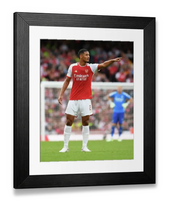 Framed Print : Arsenal's William Saliba Faces AS Monaco in 2023-24 Emirates Cup Clash Framed Print : Arsenal's William Saliba Faces AS Monaco in 2023-24 Emirates Cup Clash