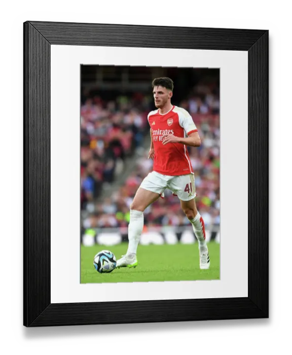 Framed Print : Declan Rice's Brilliant Performance: Arsenal vs AS Monaco in the Emirates Cup 2023-24