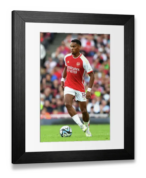 Framed Print : Arsenal's Jurrien Timber in Action against AS Monaco at the Emirates Cup 2023-24