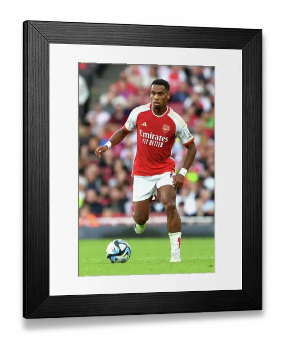 Framed Print : Arsenal's Jurrien Timber in Action: Arsenal vs AS Monaco, Emirates Cup 2023-24