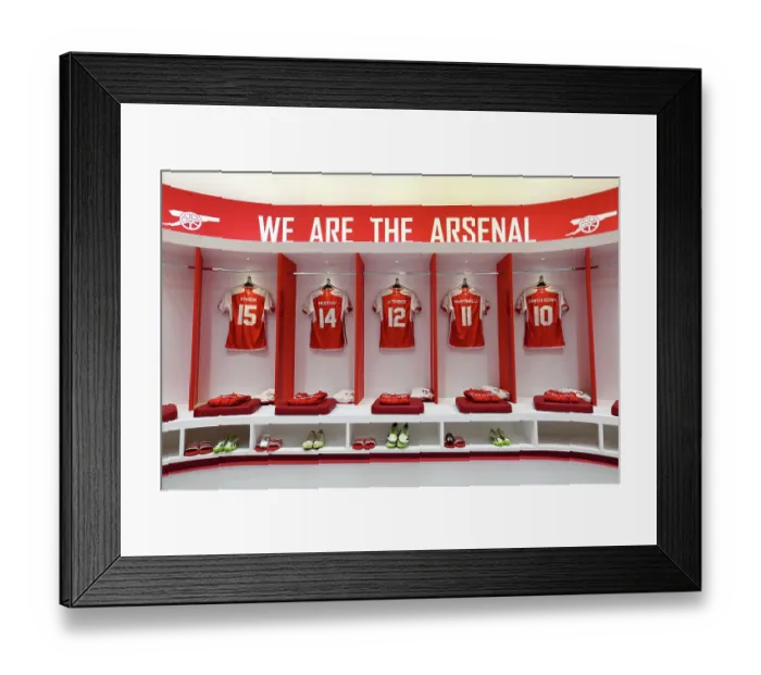 Framed Print : Exclusive: A Peek into Arsenal FC's Dressing Room Before the 2023-24 Emirates Cup Match against AS Monaco Framed Print : Exclusive: A Peek into Arsenal FC's Dressing Room Before the 2023-24 Emirates Cup Match against AS Monaco