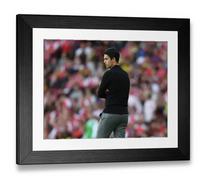 Framed Print : Arsenal FC vs AS Monaco: Mikel Arteta Leads Gunners in Emirates Cup Clash, 2023-24