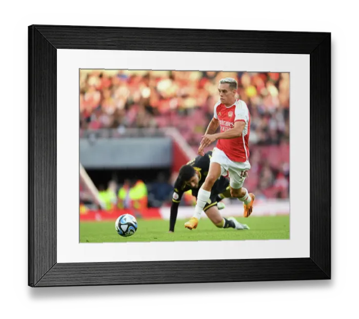 Framed Print : Arsenal's Trossard Scores in Pre-Season Clash Against AS Monaco at Emirates Stadium (2023-24) Framed Print : Arsenal's Trossard Scores in Pre-Season Clash Against AS Monaco at Emirates Stadium (2023-24)